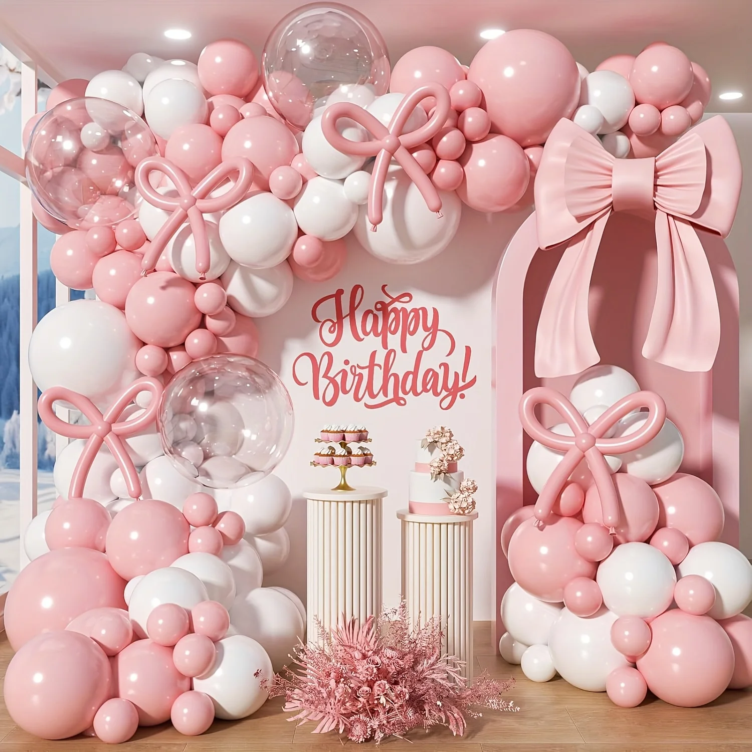 141 Parça Pembe Kurdele Balon  - Balloon Arch Kit incelemesi ve fiyatı