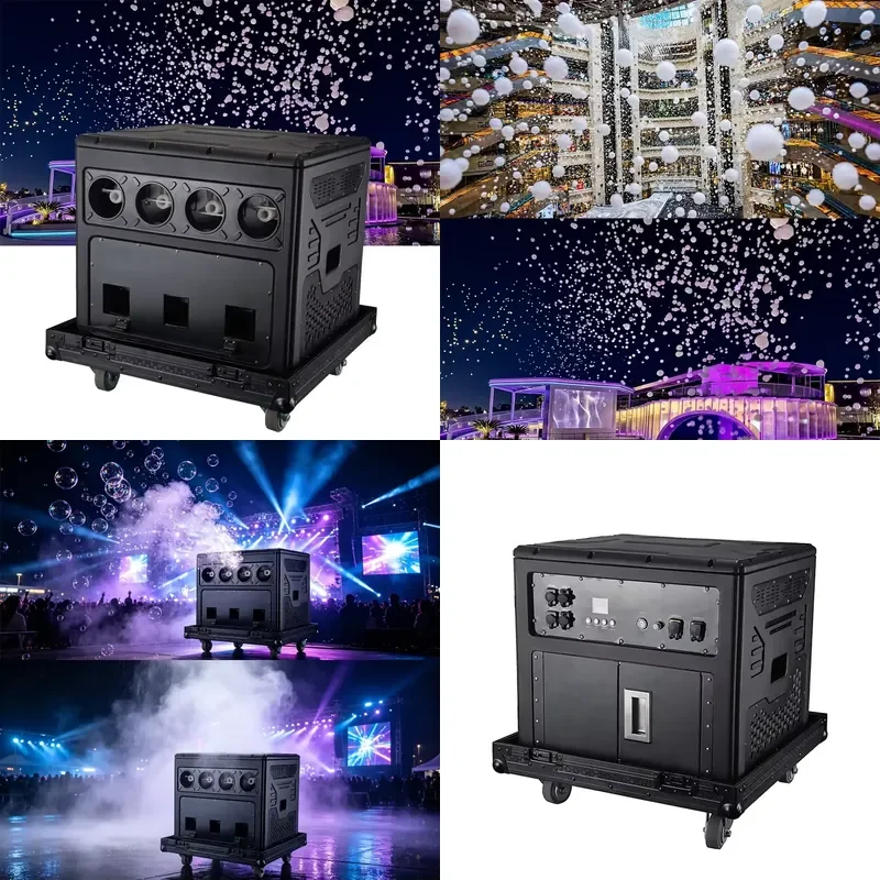 for Waterproof Four Wheel 1800W Smoke Bubble Machine DMX Wireless Control Suitable for Outdoor Performances