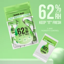 2-Way Humidity Control Packs Size 2g/4g/ 8g/ 67g 62% RH for Curing&Storage Flower Buds Herbs Moisture Balancer Hydration Packets