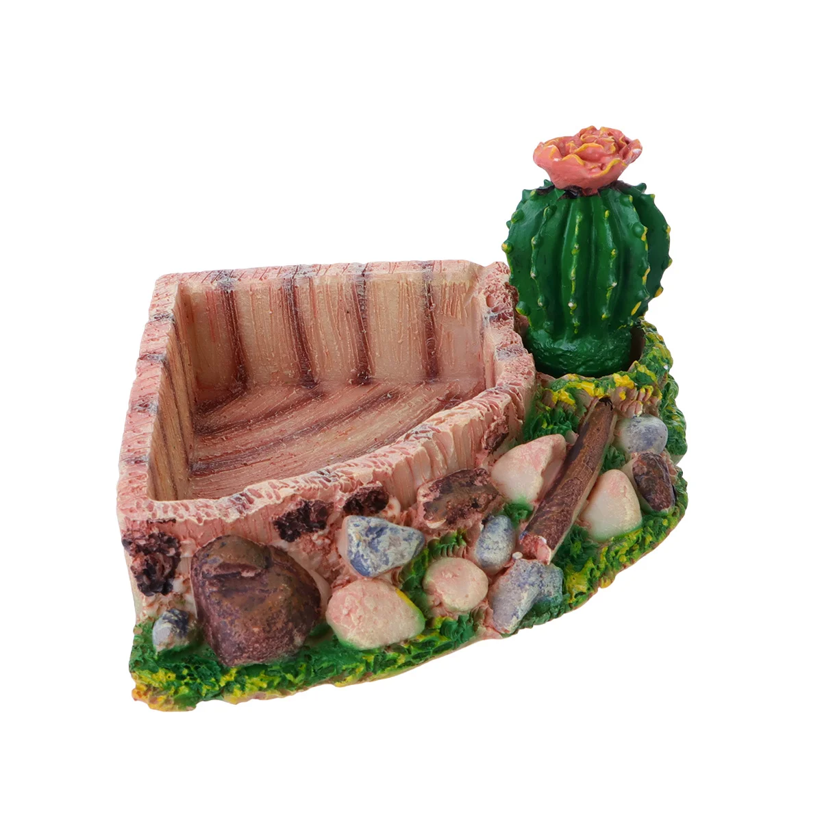 

1Pcs Cactus Design Reptile Crawler Bowl Durable Easy Clean No Odor Absorb for Lizards Snakes Pets Food Bowl Drinking Dish