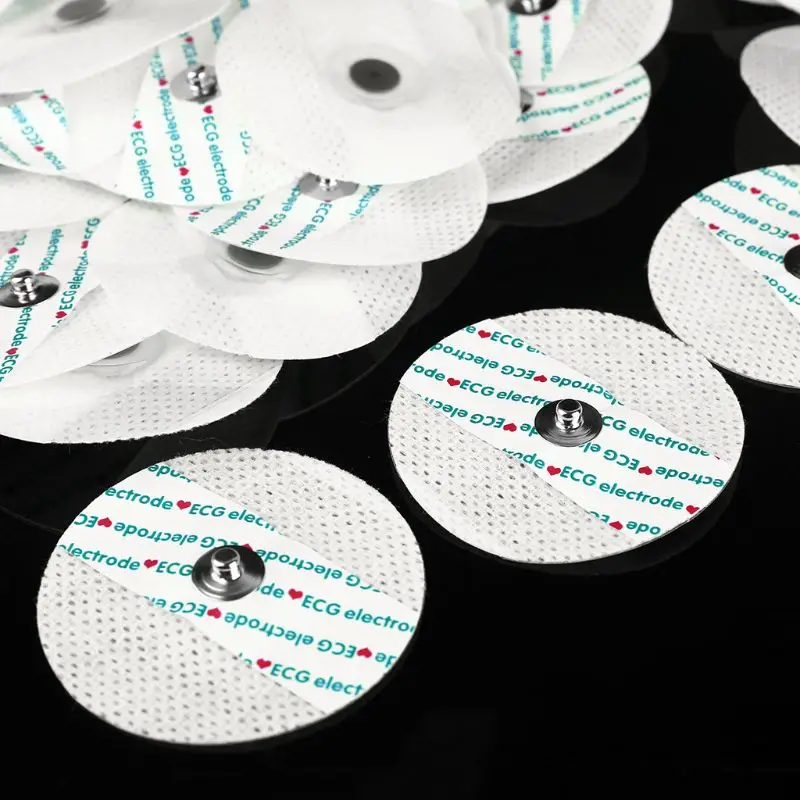 2024 New 50pcs ECG Electrode Patch for Electrocardiograph Fittings Wire ECG poster Circular Electrode Adult Non-woven cloth