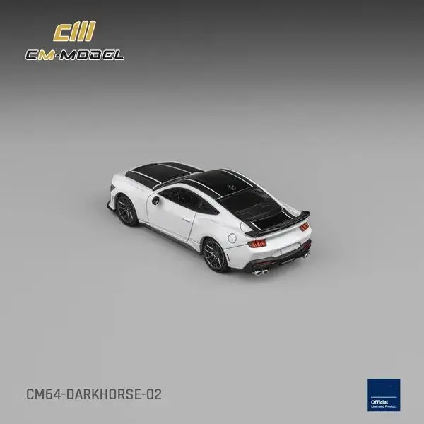 Pre-Order CM 1/64 for Mustang MK7 S650 Darkhorse Oxford White CM64-Darkhorse-02 Limited Diecast Model Car Collection view 3