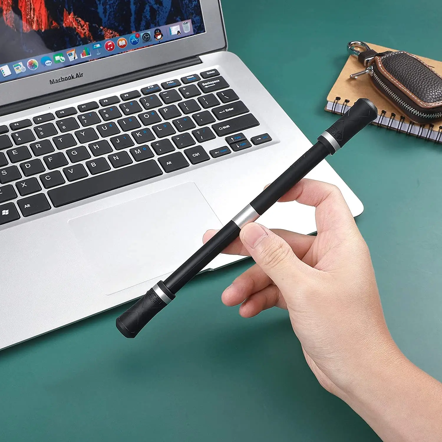 Spinning Gaming Pen com bola ponderada, Caneta giratória do dedo, Mod, 2pcs