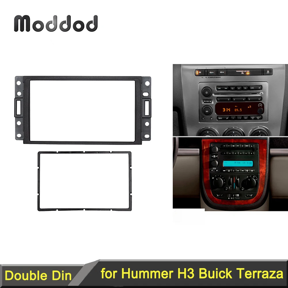 

Double 2 Din Fascia for HUMMER H3 BUICK Terraza Radio DVD Stereo CD Panel Dash Mounting Installation Trim Kit Face Frame Fasica