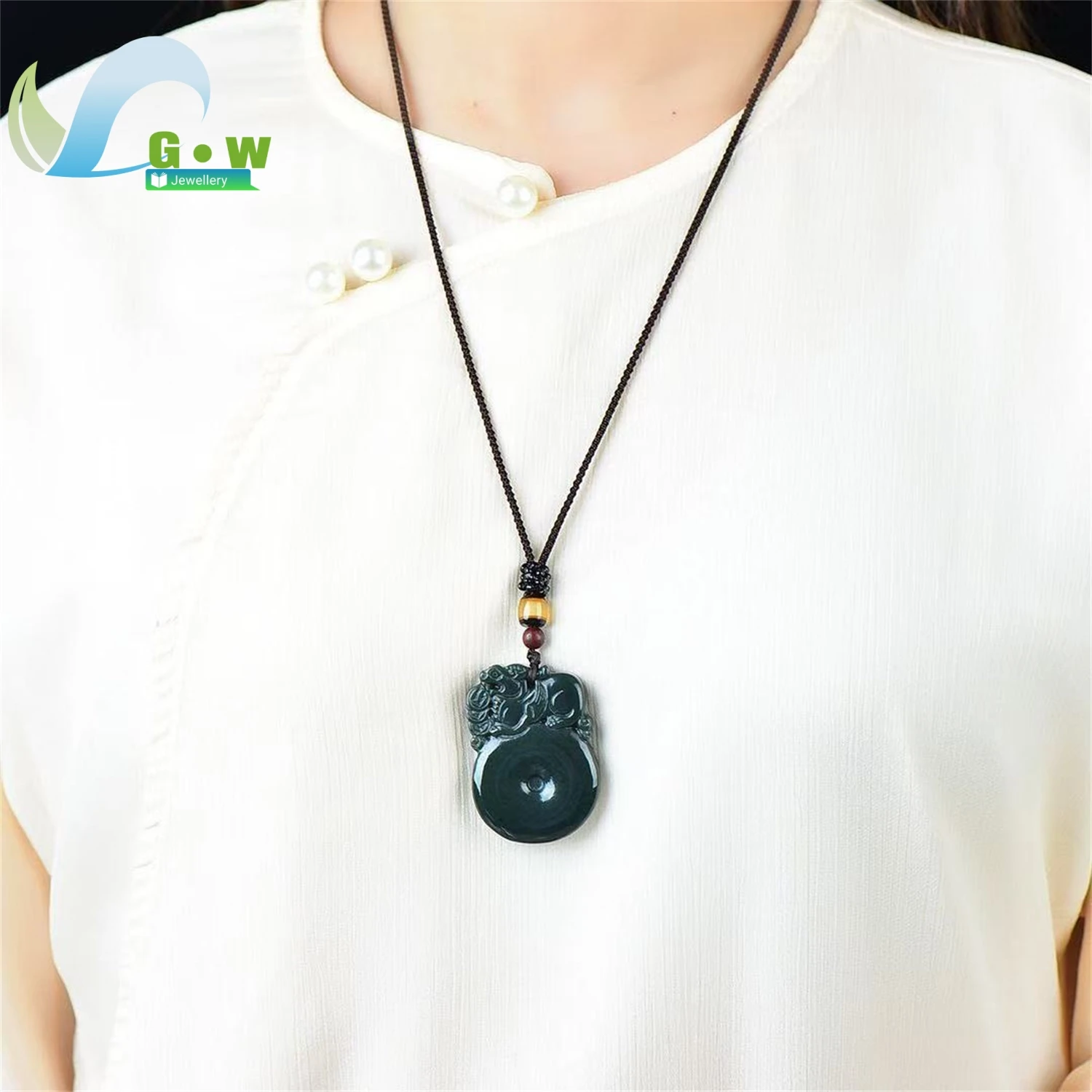 Natural Hetian Jade Double Dragon Pendant Wealth Symbol Hanging Ornament Unisex Exquisite Retro Ethnic Style Jewelry Gift