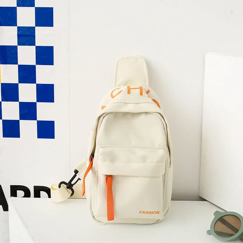 

Kids Crossbody Bag with Adjustable Belt - Casual Letter Waistbag for Boys & Girls, Cute Pure Color Shoulder Bag for Children