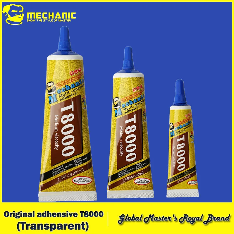 【MECHANIK】 klej T8000 15ml 50ml 110ml ekran dotykowy LCD Super klej rzemiosło jubilerskie naprawa telefonu komórkowego płynny klej