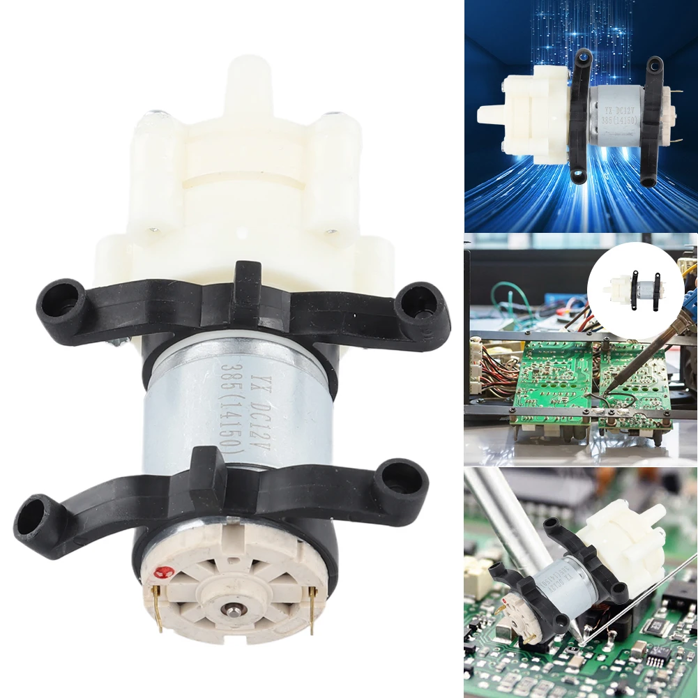DC 6V-12V R385 Micro Pumps 94*47*47MM Priming Diaphragm Water Cooled Water Pump Max Suction 2m Aquarium Pump for Water Dispenser