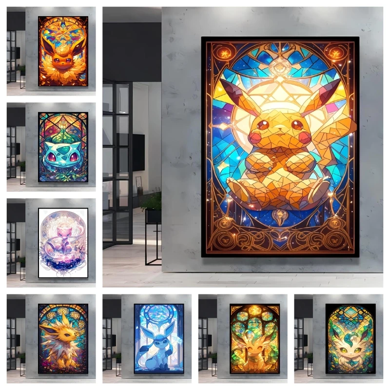 

Canvas Wall Art Poster Pokemon Pikachu High Definition Images Home Living Room Children's Bedroom Decorative Birthday Gifts