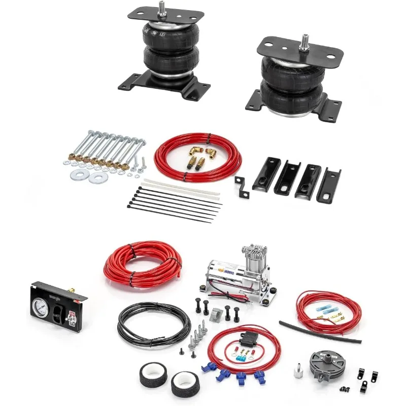 

Airbag Air Bag Suspension Kit with Onboard Air Compressor Kit compatible with 2007-2021 Toyota Tundra 2WD 4WD Rear Helper