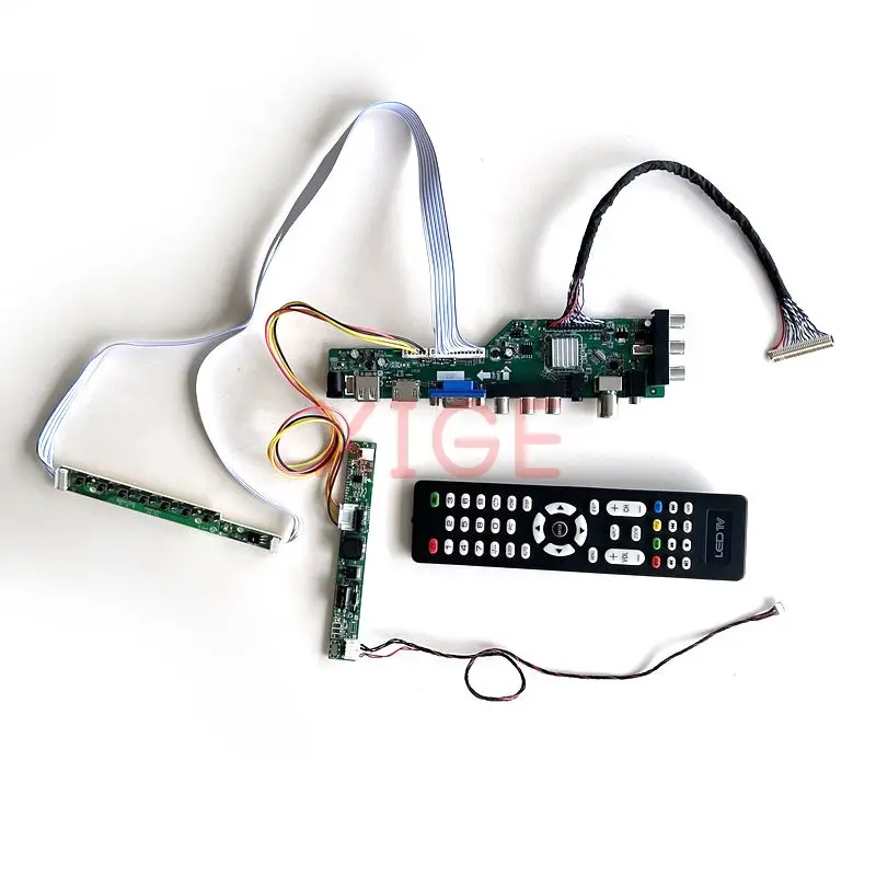 Dla M195FGE-L20 M195FGE-L23 VGA USB AV TV 3663 Panel uniwersalny DVB cyfrowy LVDS 30Pin 1600*900 płyta kontrolera LCD DIY Kit