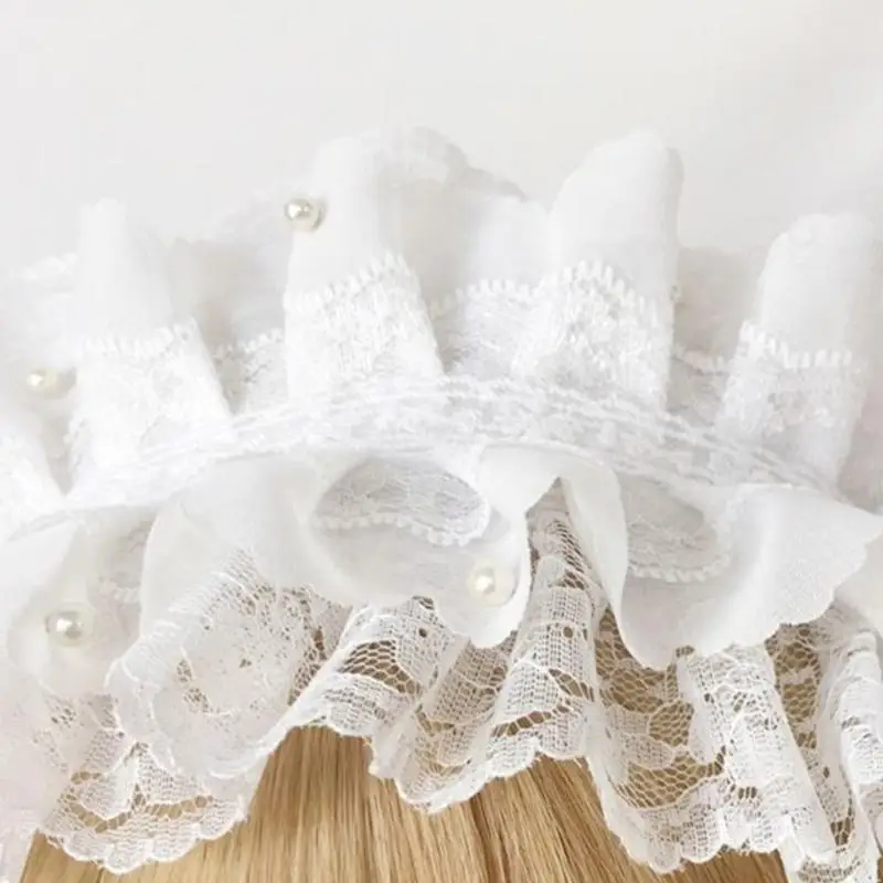 652f anime empregada bandana cosplay traje headpiece festa adereços laço bowtie hairband