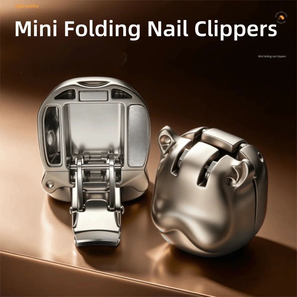 Foldable Design Mini Nail Cutter Dog Head Shape Portable Fingernail Clippers Stainless Steel Wear-resistant Toenail Trimmer