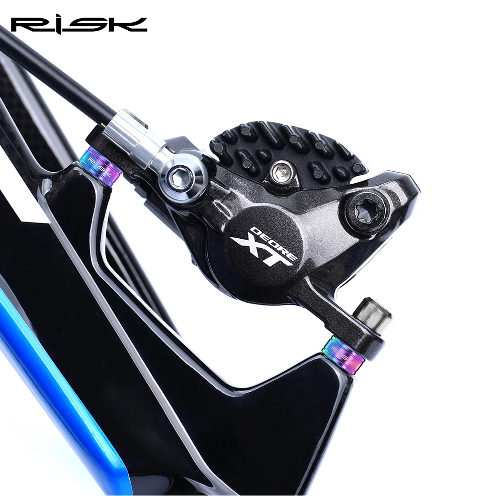 RISIKO Fahrrad Integrierte Scheibenbremse Einstellscheibe M6 Titan Schraube Spacer Berg Faltrad Bremsklemme XT Scheibenbremse – Detail 6