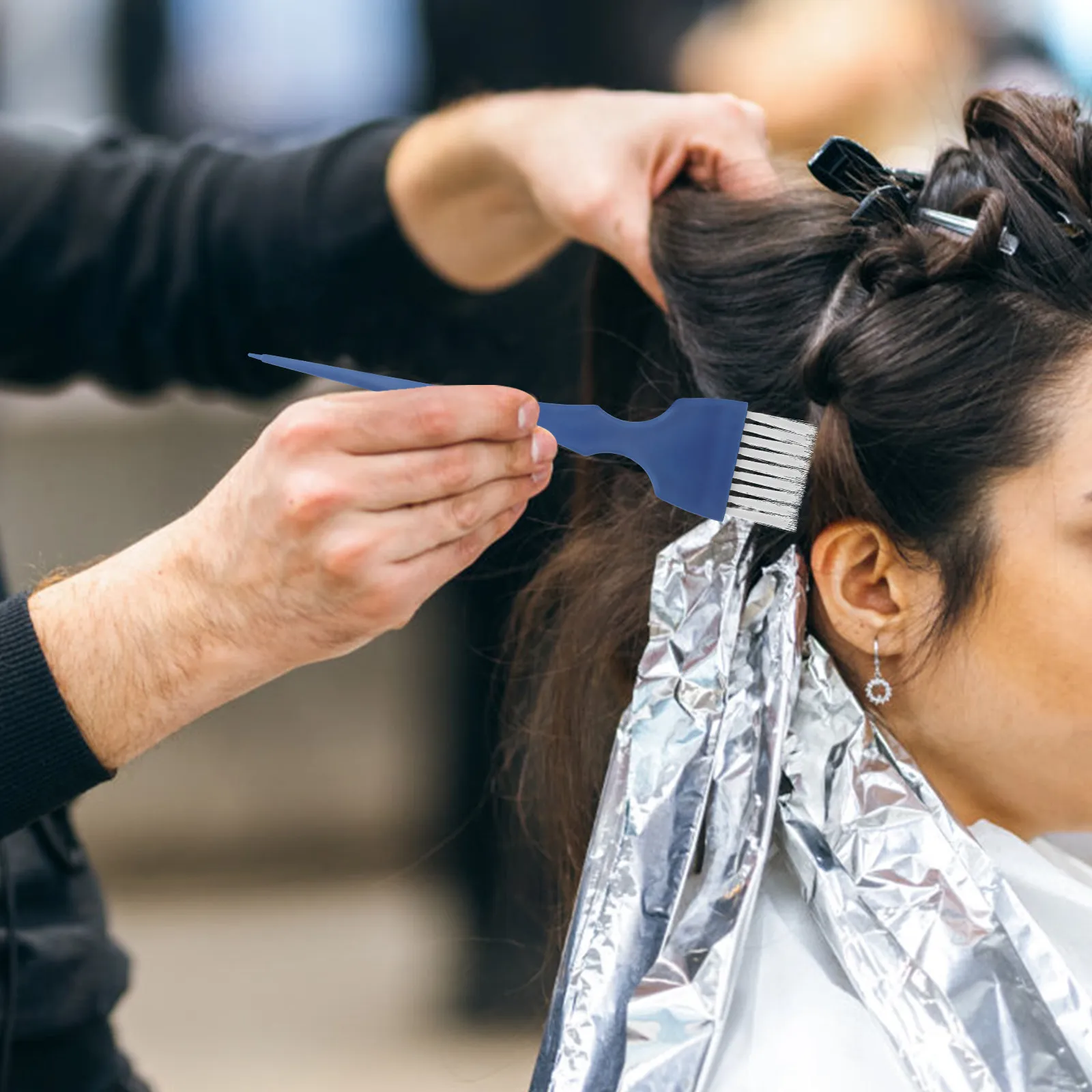 

Набор из 7 кистей для окрашивания волос: случайные цвета, премиум-материал, инструмент для окрашивания волос, для смешивания и нанесения мелирования, салонный набор, кисти для краски