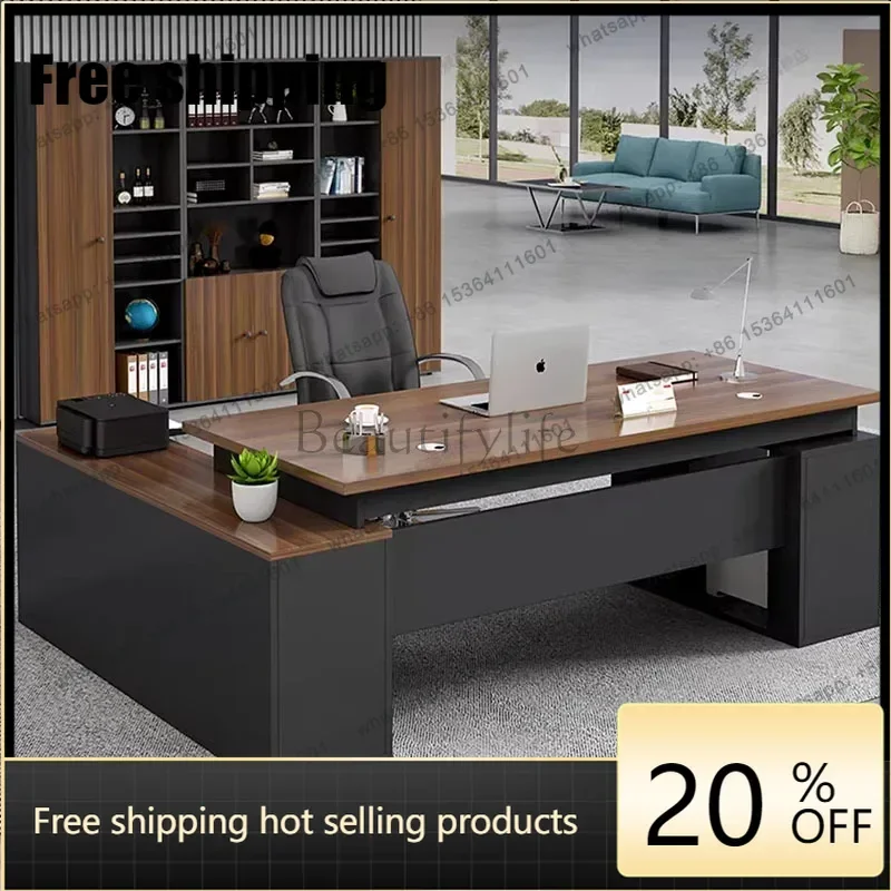 HJ chinese style big size office desk Minimalist design modern aesthetic office desk Universal escritorio