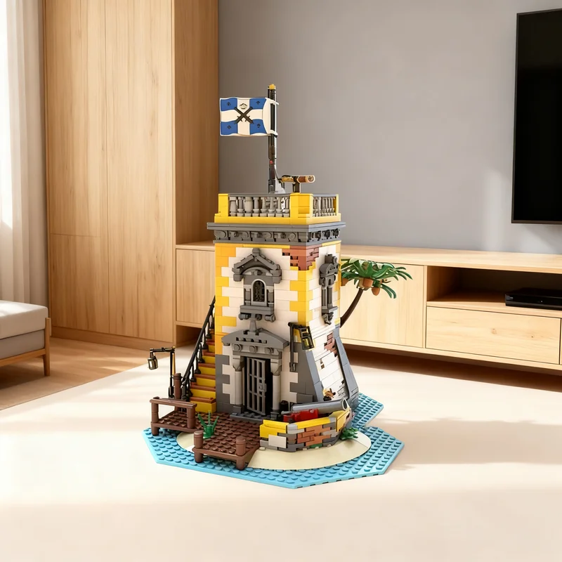 1440pcs MOC Sabre Island Anno Domini Pirates Model Toys Building Blocks Architecture Christmas Gifts Art 3D Assemble Idea DIY