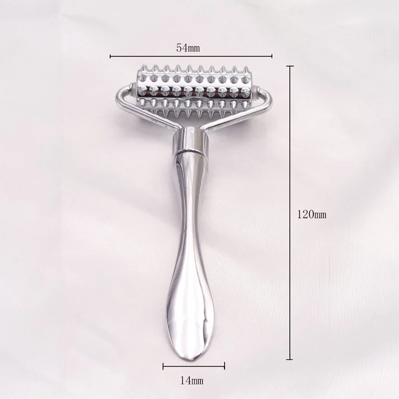 الفولاذ المقاوم للصدأ الوجه الأسطوانة العناية بالوجه رفع تدليك الأسطوانة المضادة للتجاعيد الجلد تشديد الرقبة الوجه الجمال أدوات العناية بالبشرة #4