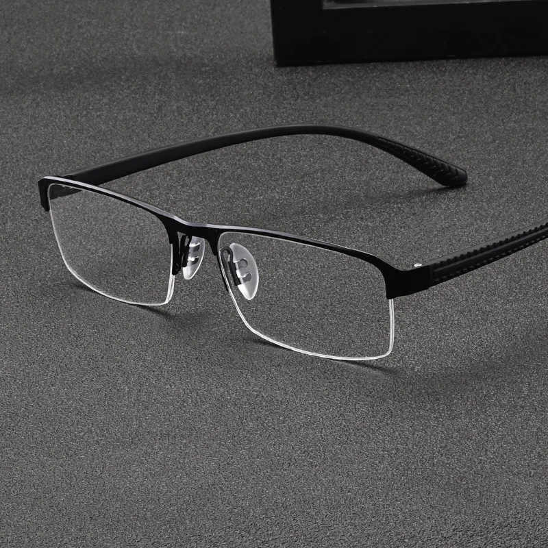 TGCYEYO Urltra-Light Titanium Alloy Oval Full Half Rim Glasses Frames Eyewear With Flexible Legs IP Electroplating 9165