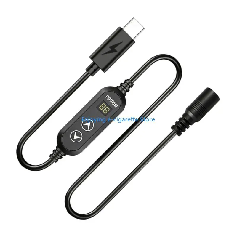 Inline Control Type C to DC3.8X1.35Mm Cable for Voltages Adjust Power Tasks Y4QF