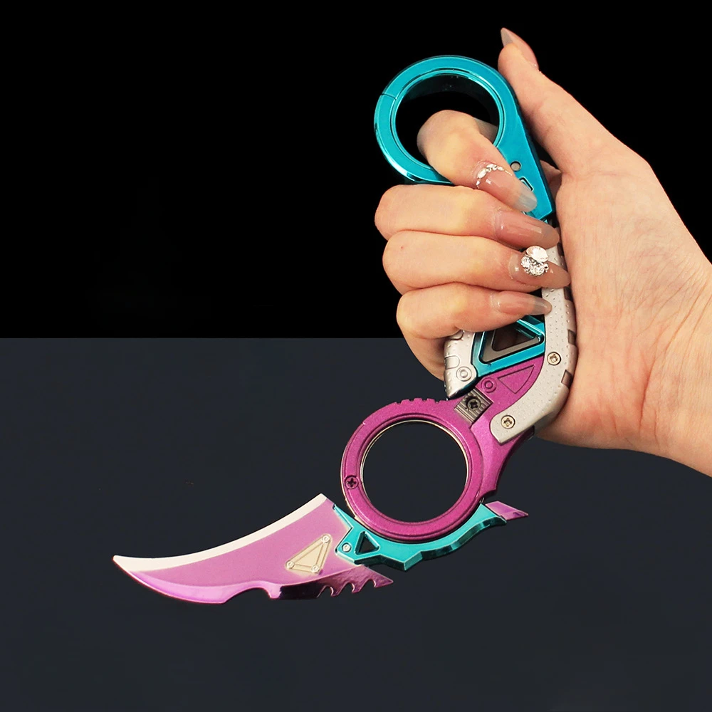 ゲーム周辺機器の爪ナイフ、完全な金属製の手工芸品の武器モデル、収集可能な机の装飾品、安全な男の子のおもちゃのギフト、頂点の伝説、家宝、18cm