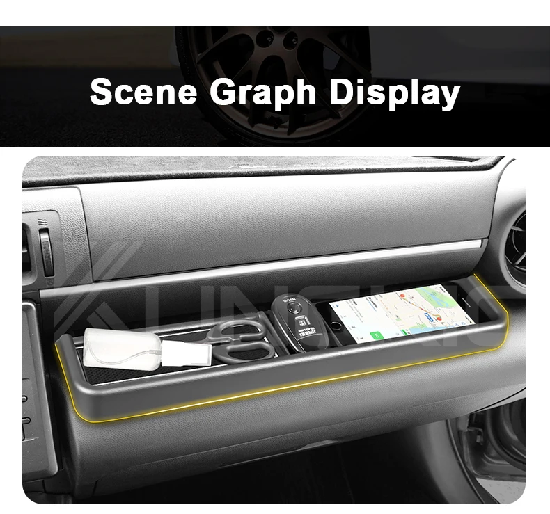 KUNGKIC Für Subaru BRZ Toyota GR86 2021-2023 2024 2025 Beifahrer-Handschuhfach-Aufbewahrung, Handy-Organizer, RHD LHD Zubehör – Detail 4