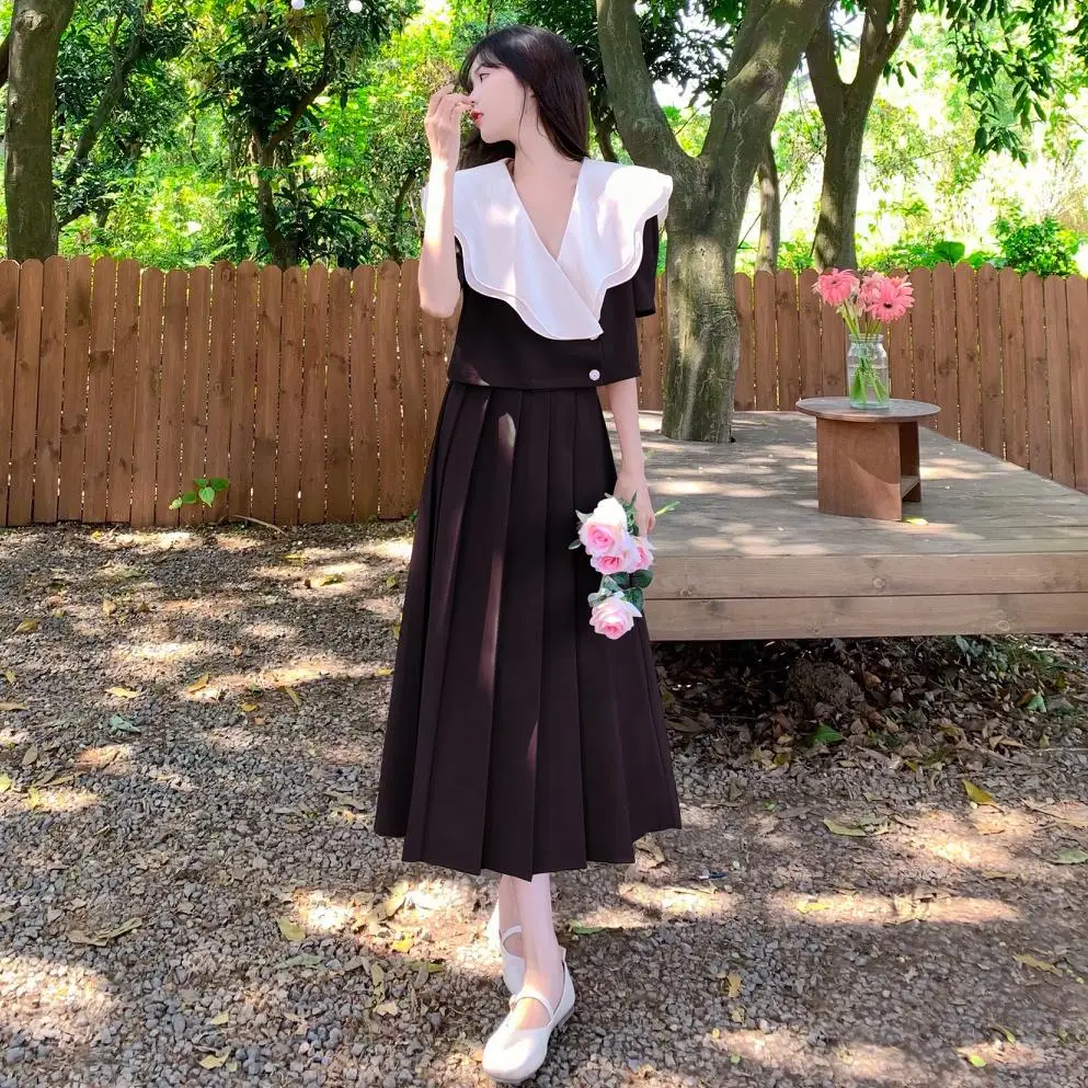 Women Elegant Work Suit Ruff Blazer Crop Top And Skirt Two Piece Set 2022 Summer Matching Outfit Female Fashion Clothing Traf