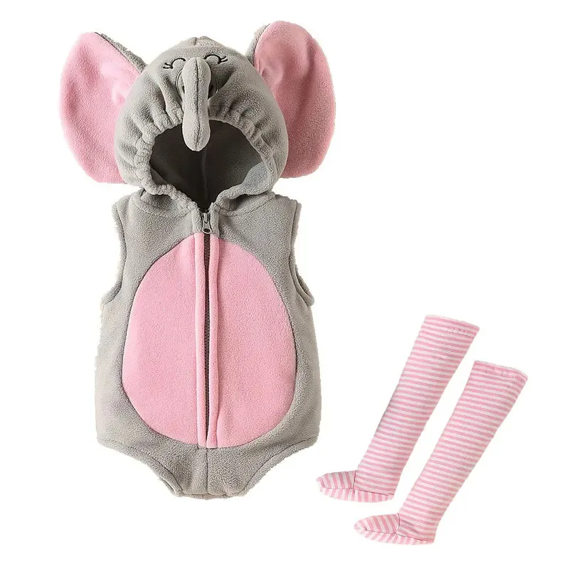 Sky06 Umorden 2 قطعة/المجموعة الطفل الفيل زي الرضع الفتيات 6 متر 9 متر 12 متر 18 متر كبير الوردي اصطف الأذن هالوين ازياء Cosplay66lU &