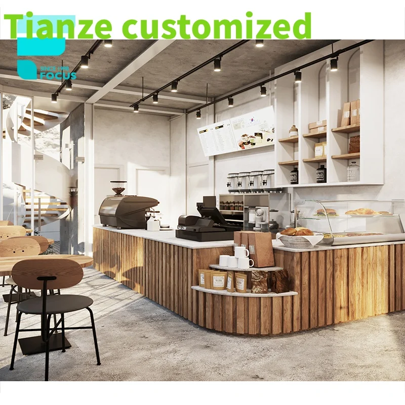 {customized}Customized Nordic Style coffee bar interior design stylish modern coffee table coffee chair