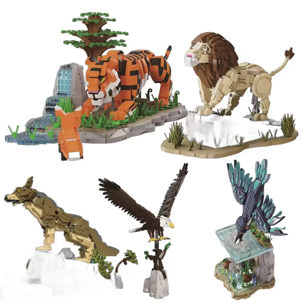 Predator Animal Models: Tiger, Lion, Wolf, Eagle, Bird - Creative Desktop Decor - Best Christmas Birthday Gift for Adult