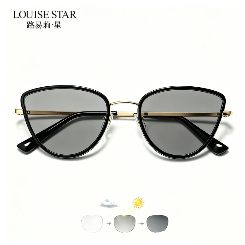 New retro cat eye photochromic reading glasses for women's reading glasses with presbyopia lenses and UV resistance