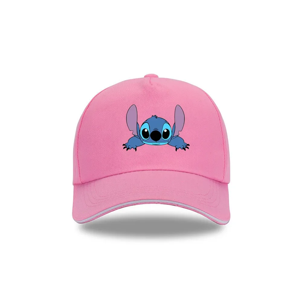 Stitch Hat Print Cartoon Peaked Cap Summer Travel Sun Hat Men\'s and Women\'s Fashion Baseball Cap Boys Girls Anime Kawaii Cartoon