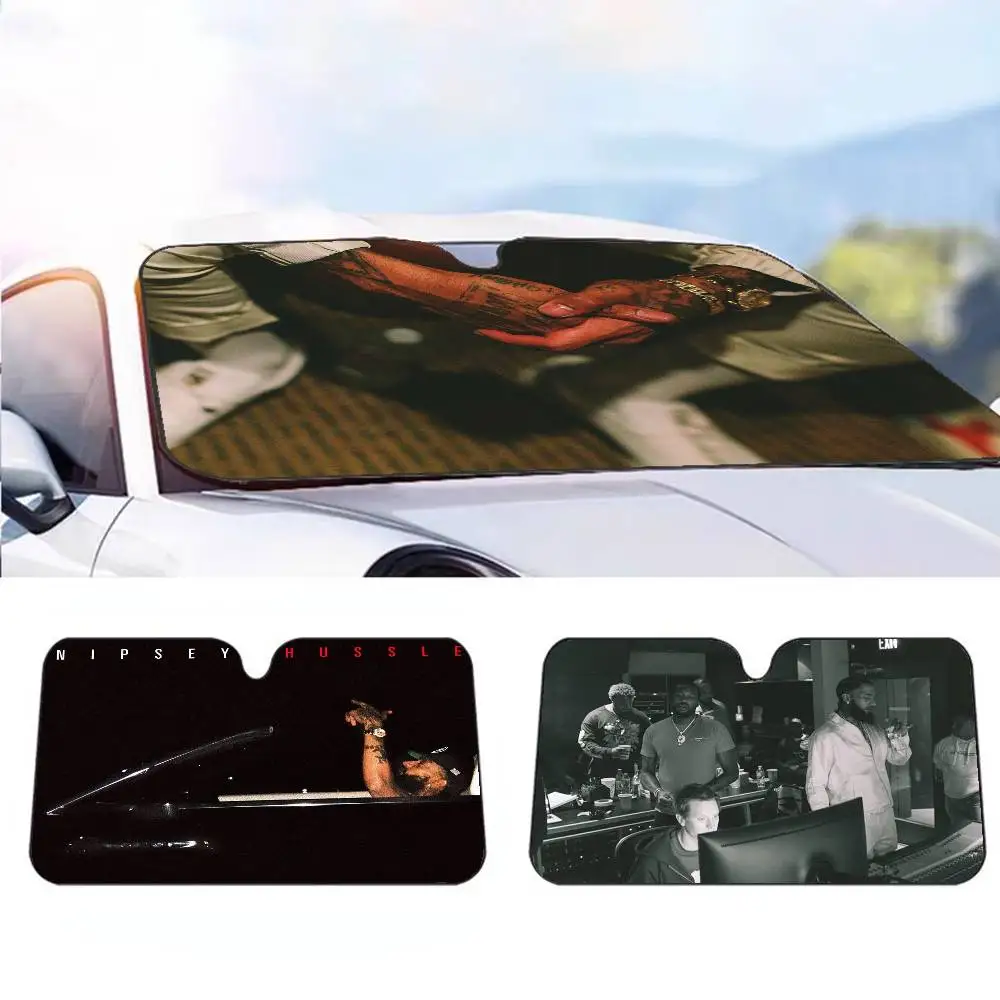 

Hot Singer N-Nipsey H-Hussle Car SunShade Parasol Car Windshield Sun Shade UV Protection and Interior Cooler