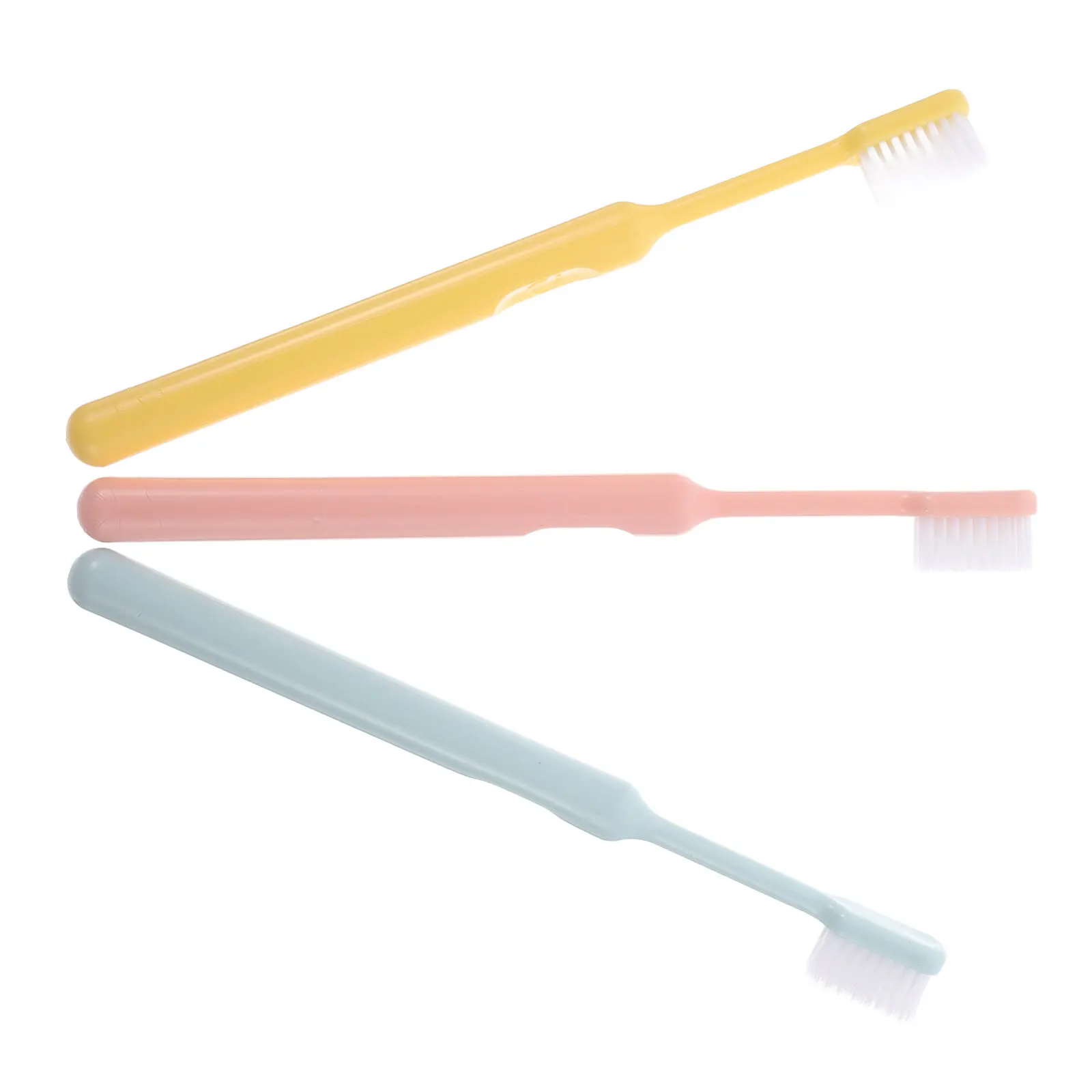 3Pcs Soft Bristles Toothbrush Set Minimalist Colors Gentle Cleaning for Sensitive Gums Household Travel Oral Care