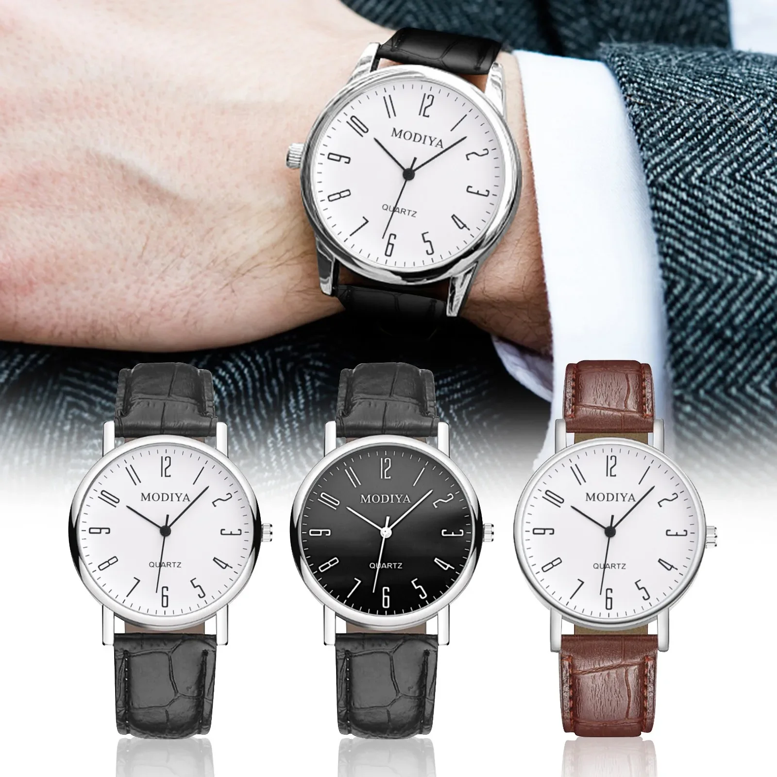 

Mens 2023 Classic Wristwatch Men Vintage Design Watches Leather Strap Wrist Watch Quartz Analog Watch For Man Gift Reloj Hombre