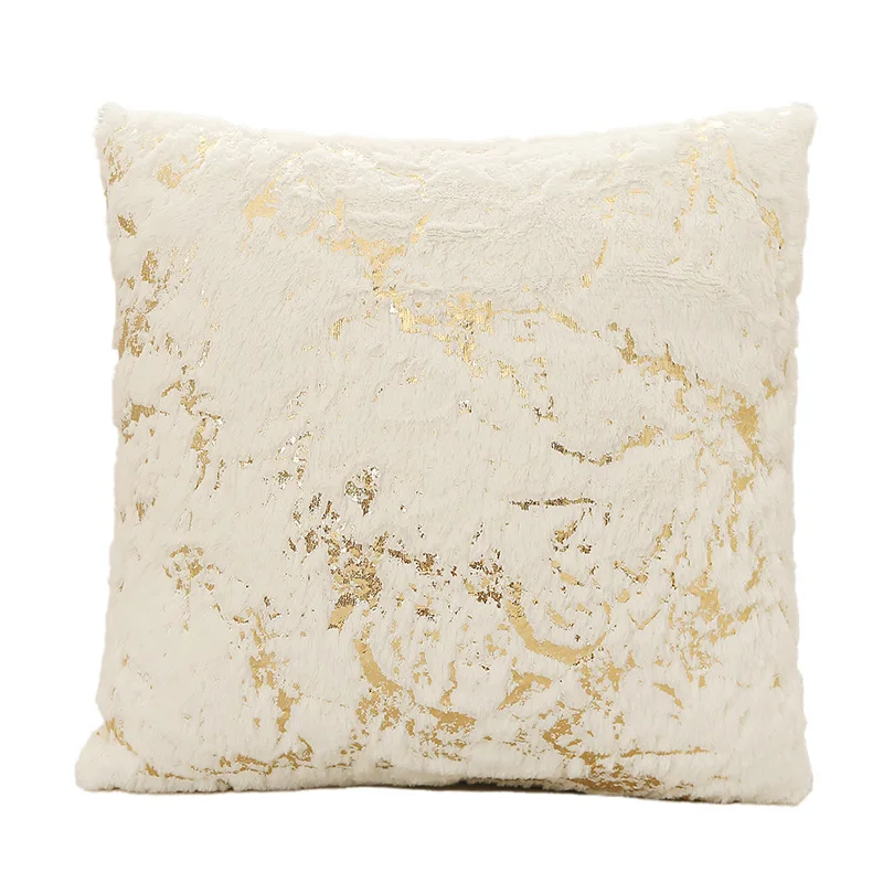 Pillows Plush Hot Stamping Pillow Cases Home Supplies Sofas Living Rooms Bedside Cushions Waist Pillows Funda De Almohada