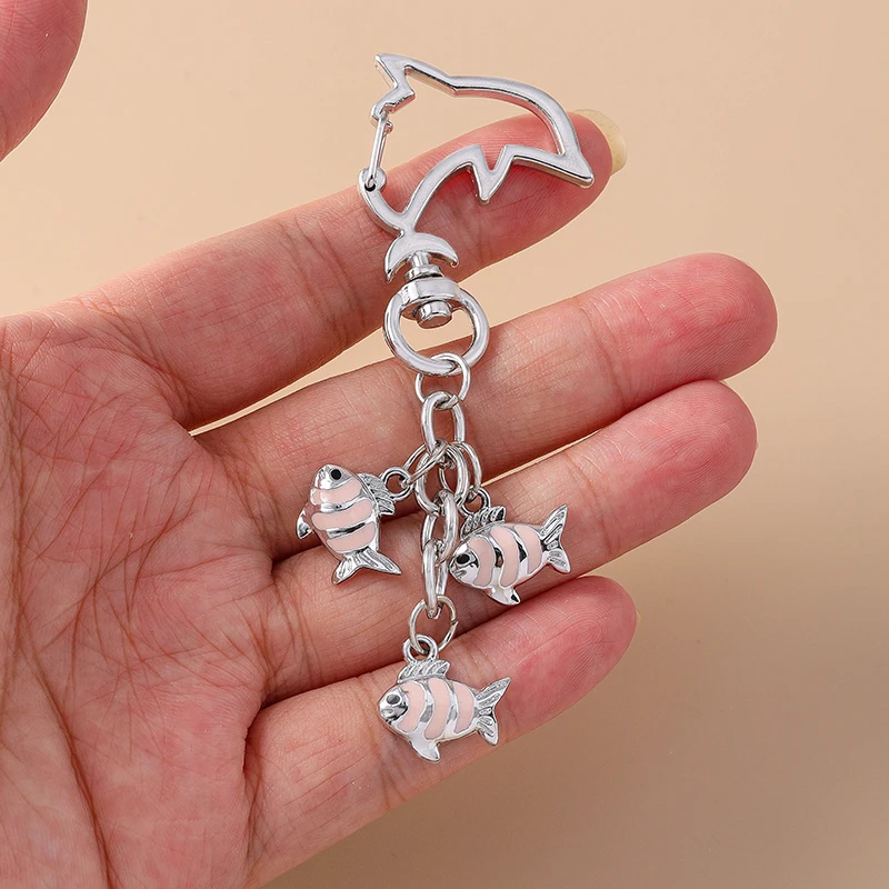 Aihua Schöne Y2K Sommer Strand Ozean Goldfisch Tintenfisch Wal Delphin Schlüsselbund Für Frauen Schlüssel Ringe Handtasche Anhänger Souvenir Geschenke – Detail 10