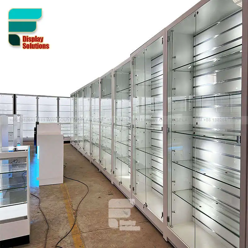 (Customized) LED light cigar shop display smoke shops show Display supplies cabinet