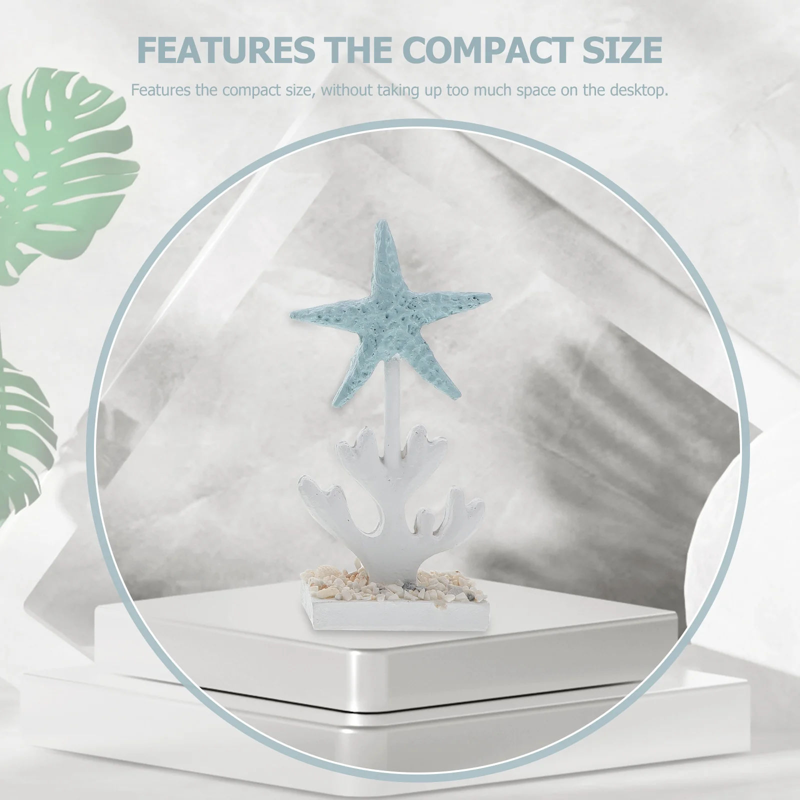 

3Pcs Mediterranean Style Resin Craft Sea Shell Decor Desktop Ornament Home Scene Unique Resin Craft Ornament