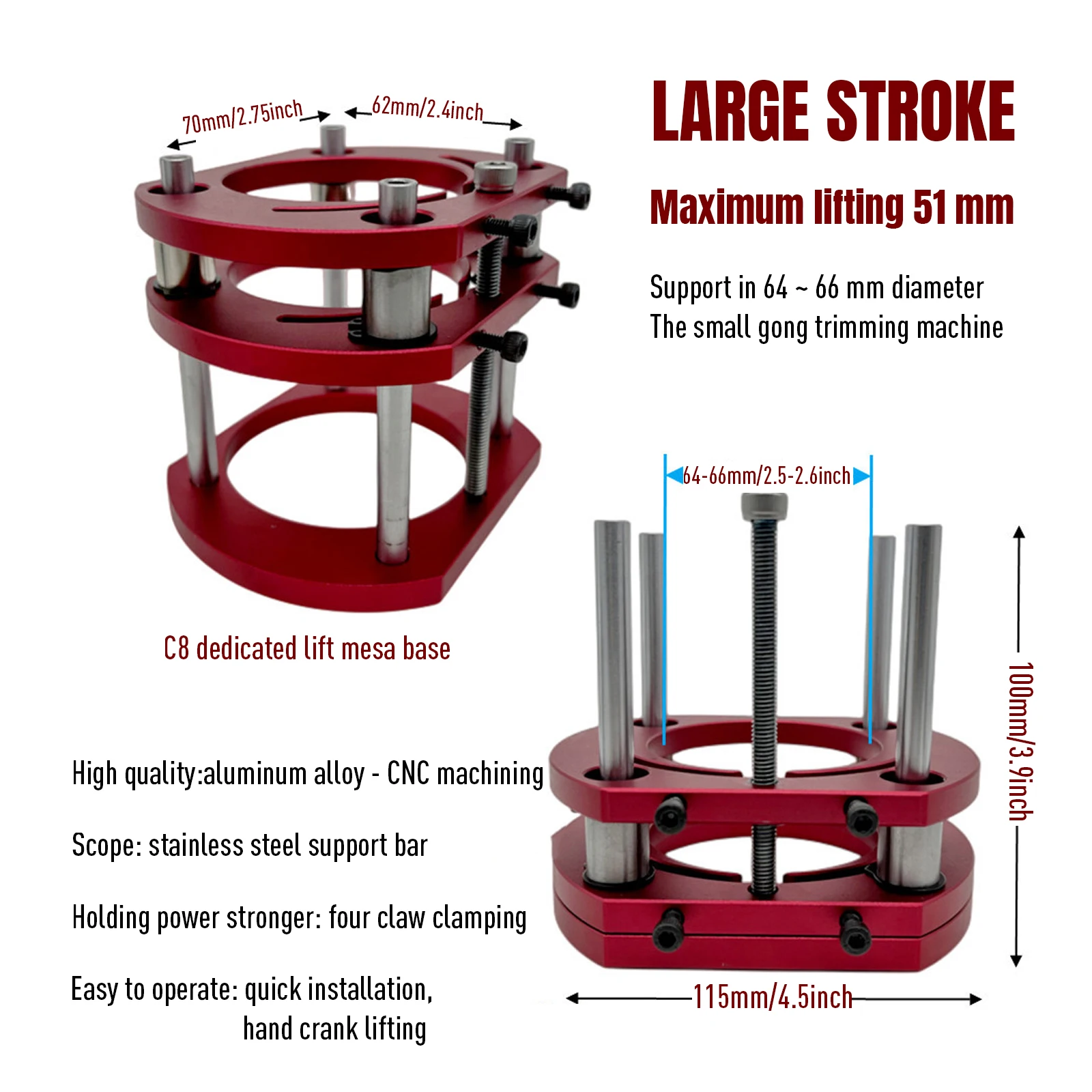 Macchina di sollevamento del Router 65mm di diametro motore elettrico-Router per la lavorazione del legno tavolo di inserimento scheda di sollevamento Router banco da lavoro strumento fai da te