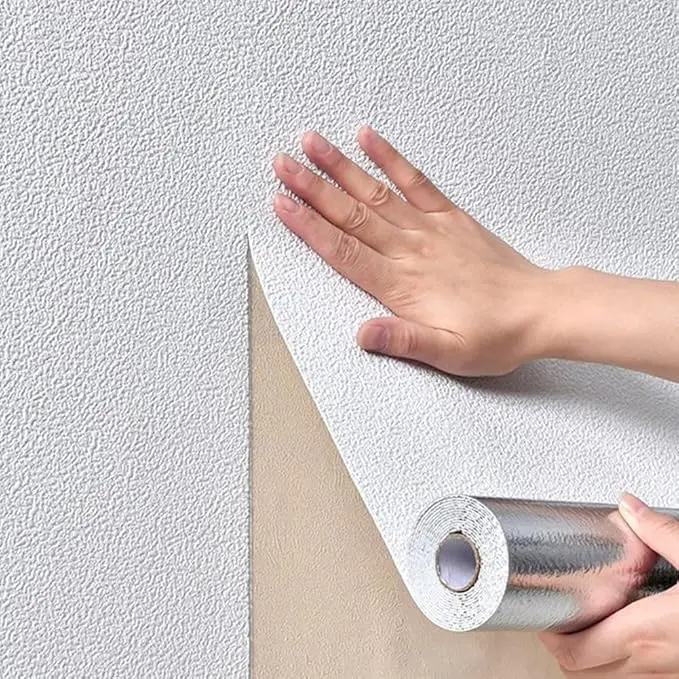 Wall Stickers 3D Foam Waterproof Moisture-Proof Wallpaper Roll Self-Adhesive Soundproof Decor for Bedroom Living Room