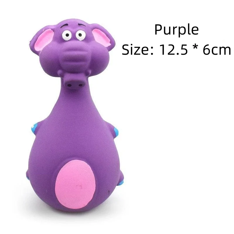 Latex Dog Toys Sound Squeaky Elephant/Cow Animal Chew Pet Rubber Vocal Toys For Small Large Dogs Bite Resistant Interactive Toy