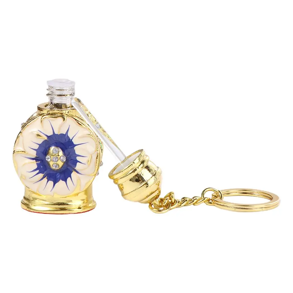 

Antiqued Metal Fragrance Bottle Gifts Essential Oil Dropper Bottle Pendant Keychain Bottle Empty Cosmetics Container