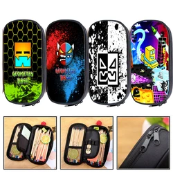 Gioco Angry Geometry Dash Pencil Case studenti Anime Pencil Box Kids Cartoon Pen Bags ragazzi ragazze adolescenti borse portaoggetti funzionali