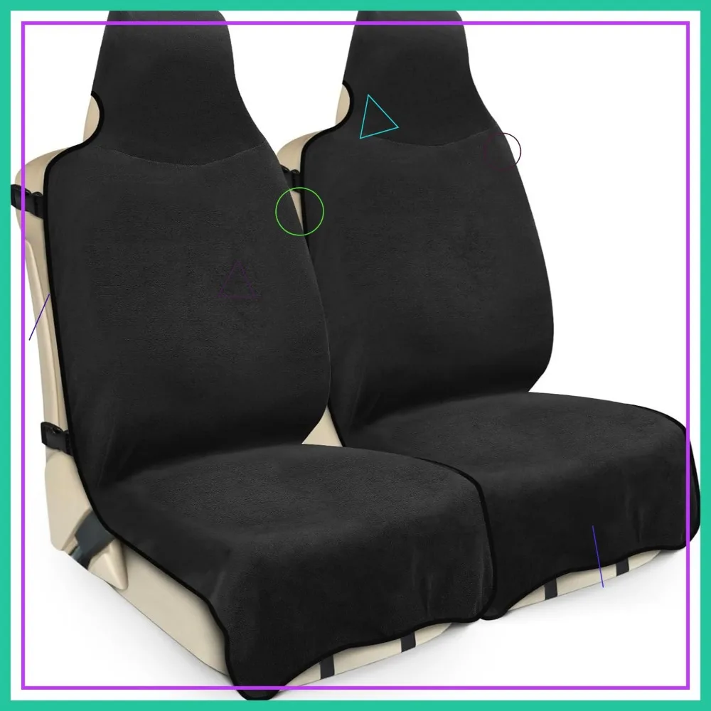 

Waterproof Car Seat Cover Towel, 2PCS Anti-Slip Protector for Universal SUV Truck Seats, Ideal for Gym Workout Surfing Yoga