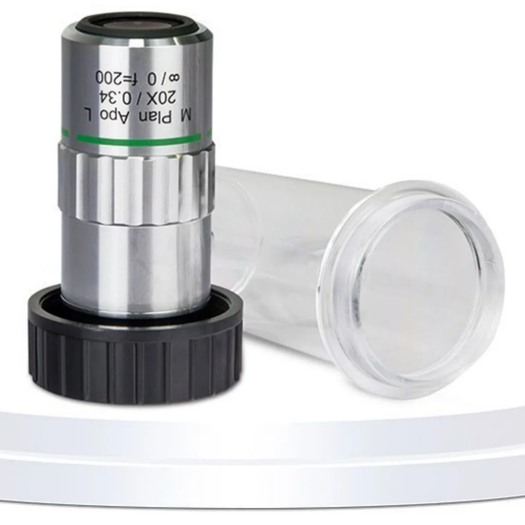 Boîte de protection pour objectif de microscope, 2 pièces/ensemble, boîte de rangement anti-poussière en plastique, compatible avec les filetages RMS M25 M26 M27