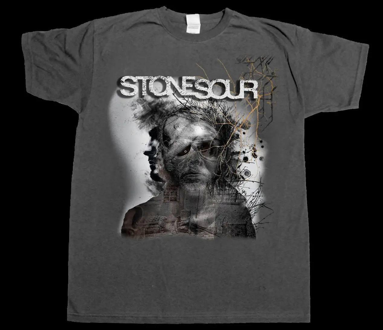 Stone Sour House Of Gold Bones Corey Taylor Camiseta de manga corta gris, nueva