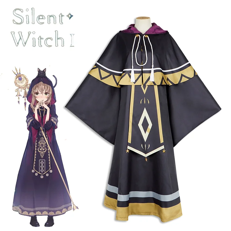 

Anime Silent Witch Monika Evarett Cosplay Costume Adult Women Magic Uniform Dress Cloak Full Set Accessoies Halloween Outfits