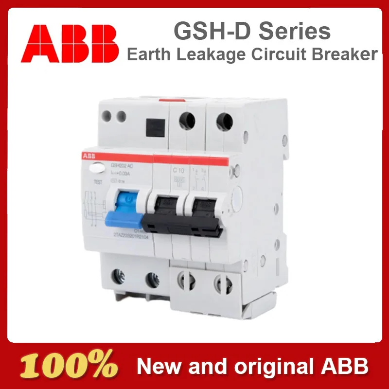 

Original ABB AC Earth Leakage Circuit Breaker GSH D Type 2P 1P+N 3P 4P 6A 10A 16A 20A 25A 32A 40A 50A 63A Protective Switches