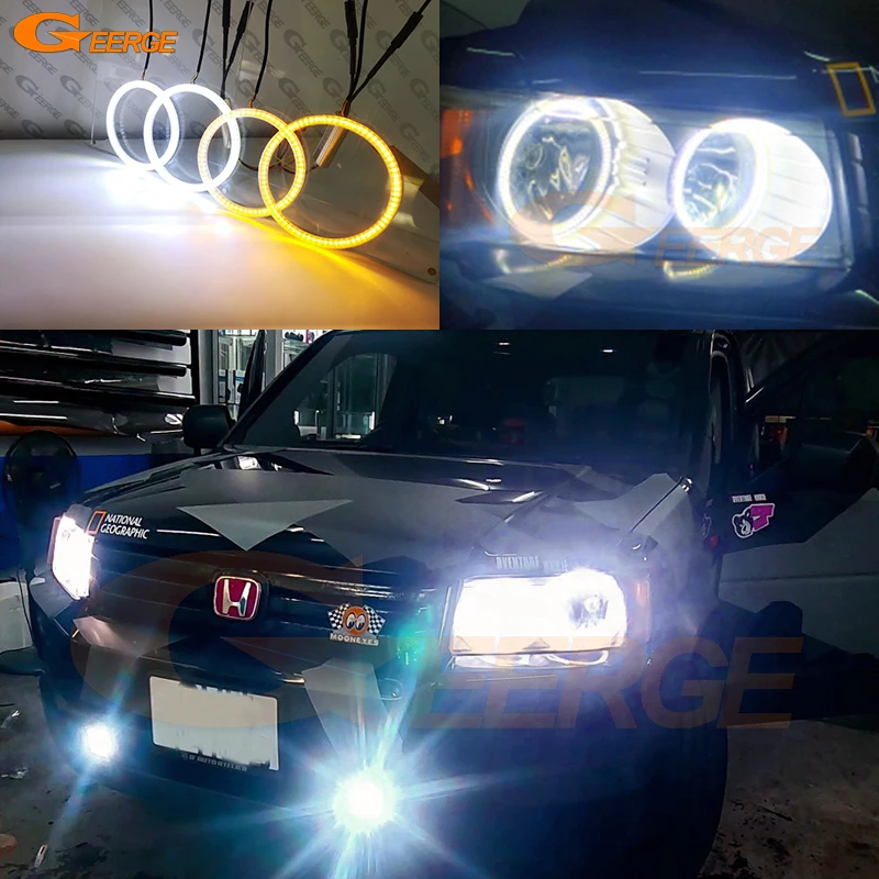 

For Honda Crossroad 2007 2008 2009 2010 Ultra Bright A/W Switchback Day Light Turn Signal SMD LED Angel Eyes Kit Halo Rings